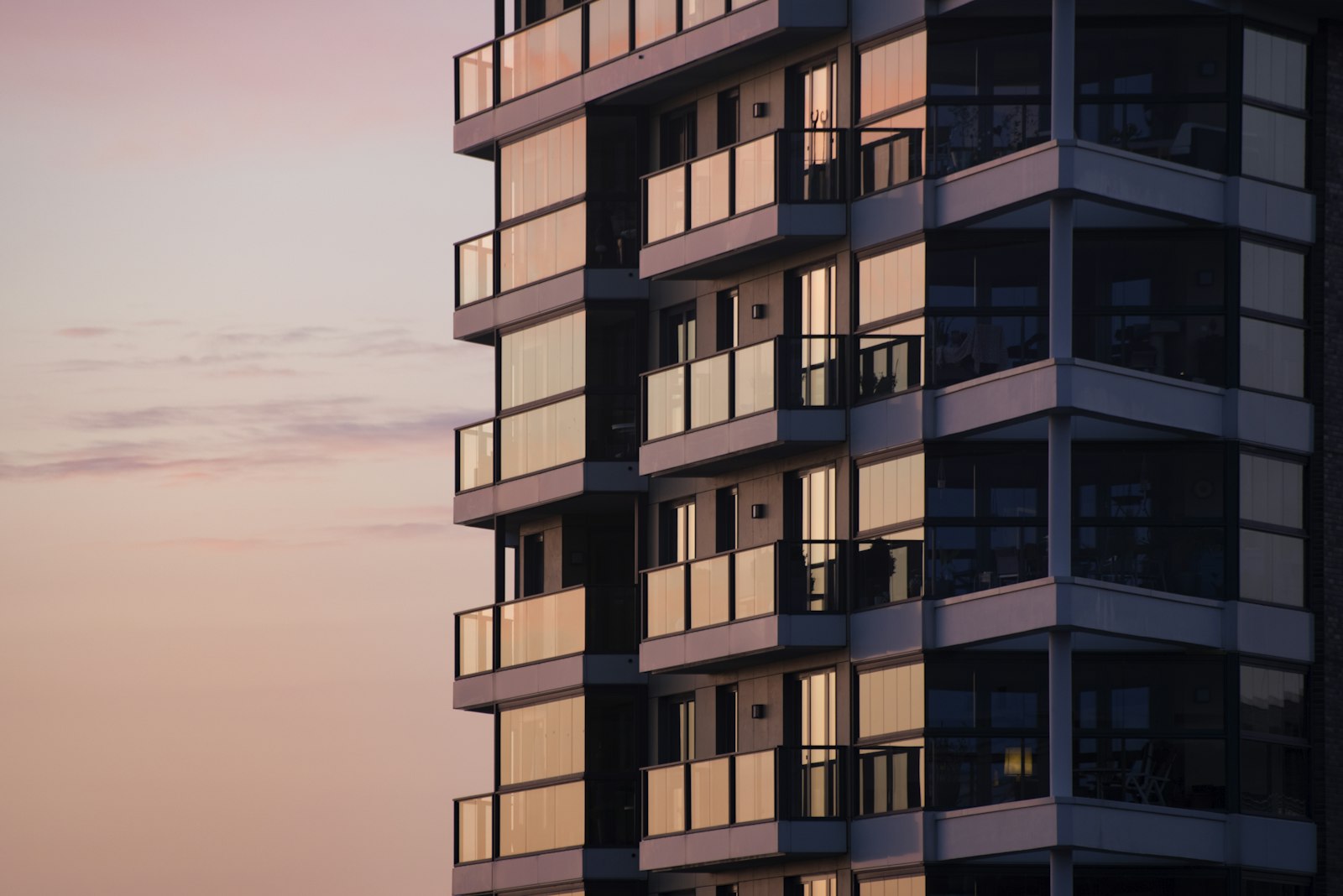 Facade of a modern residential building