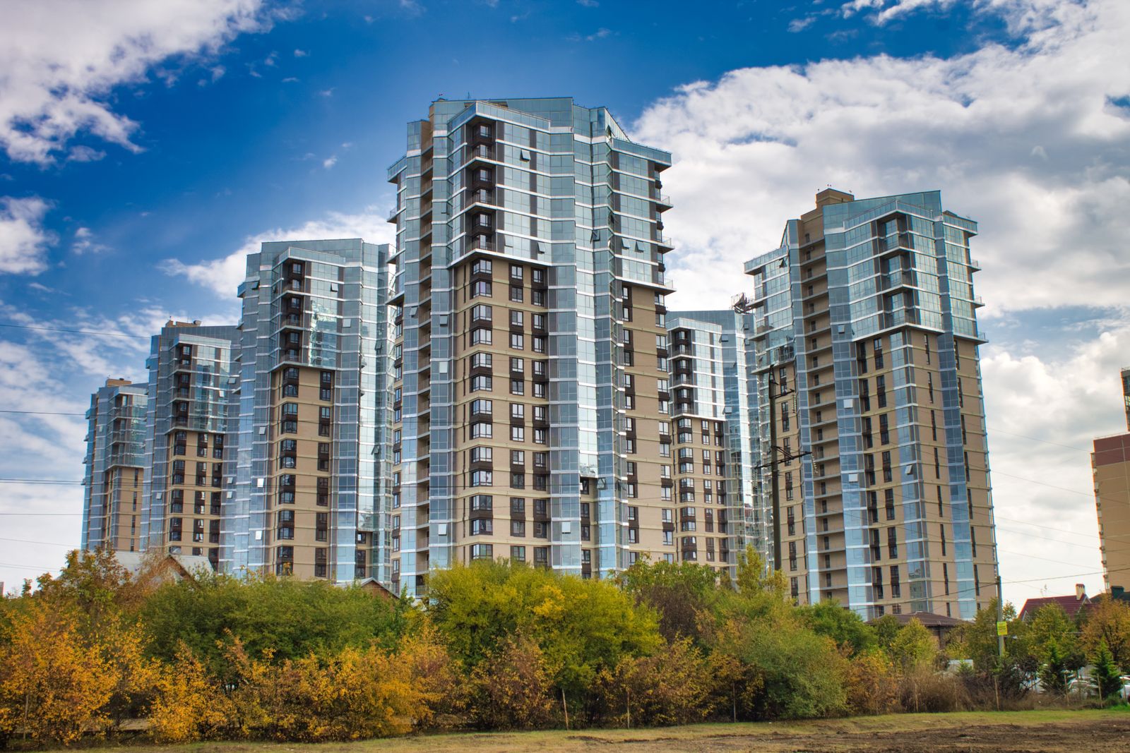 New high-density buildings under construction